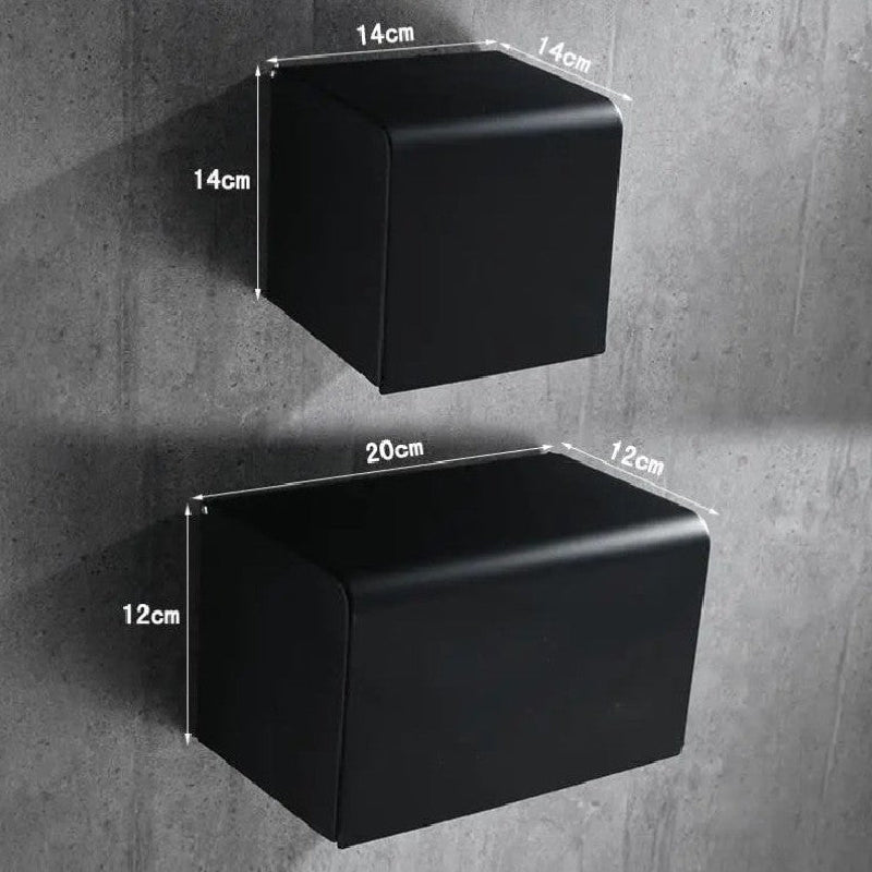 Black Aluminum Toilet Paper Holder Roll Holder