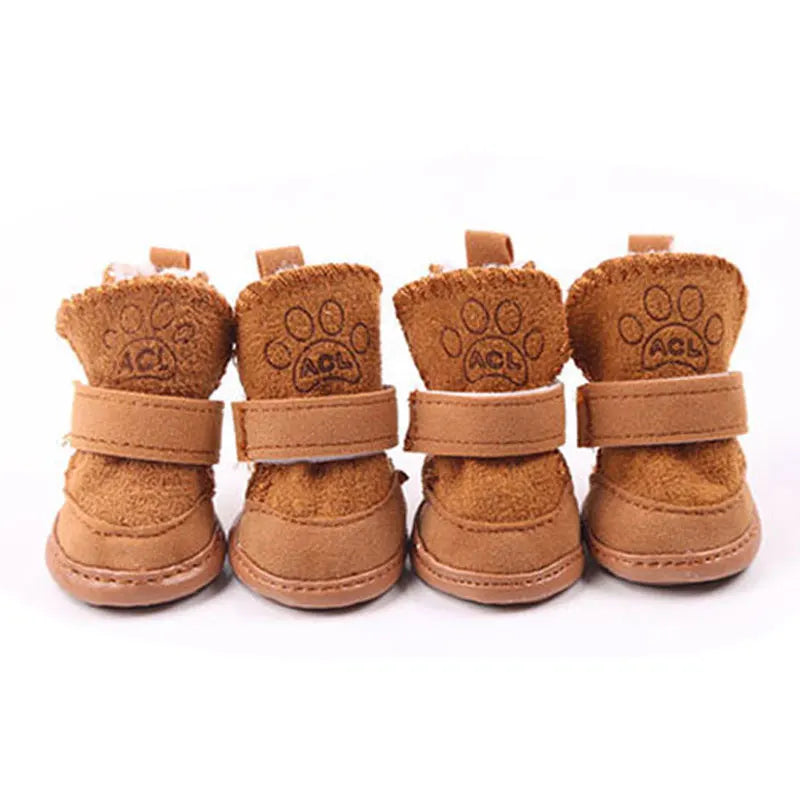 Boot-Type Non-Slip Cotton Warm Pet Shoes