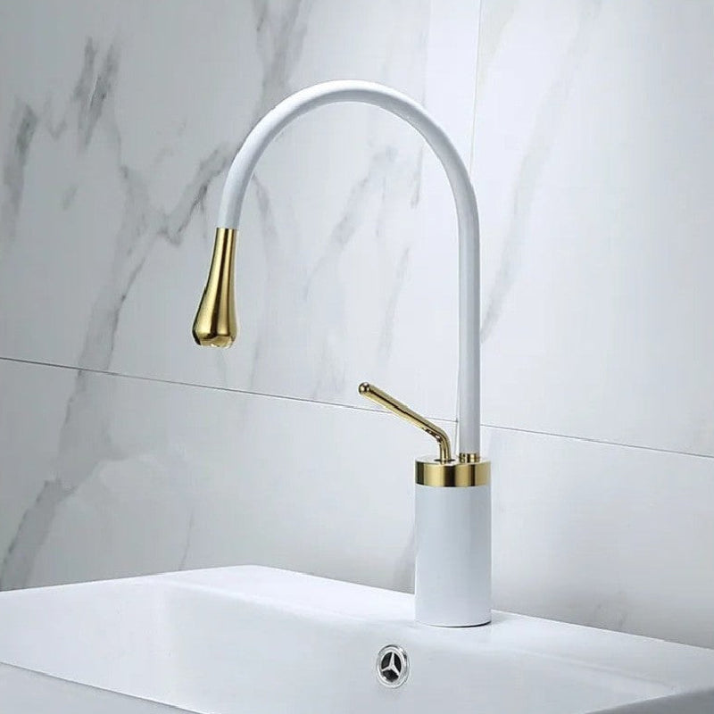 Brass Faucet Swivel Black Gold Wash Hot and Cold Sink
