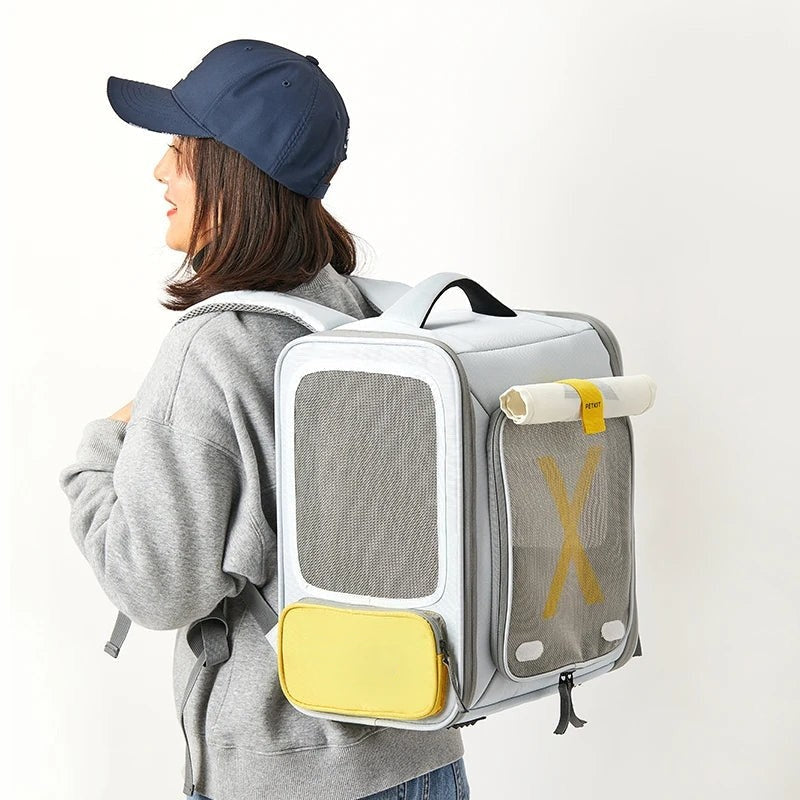 Breathable and Expandable Large Space Pet Backpack