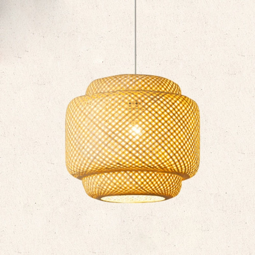 Lantern Style Handmade Bamboo Pendant Light