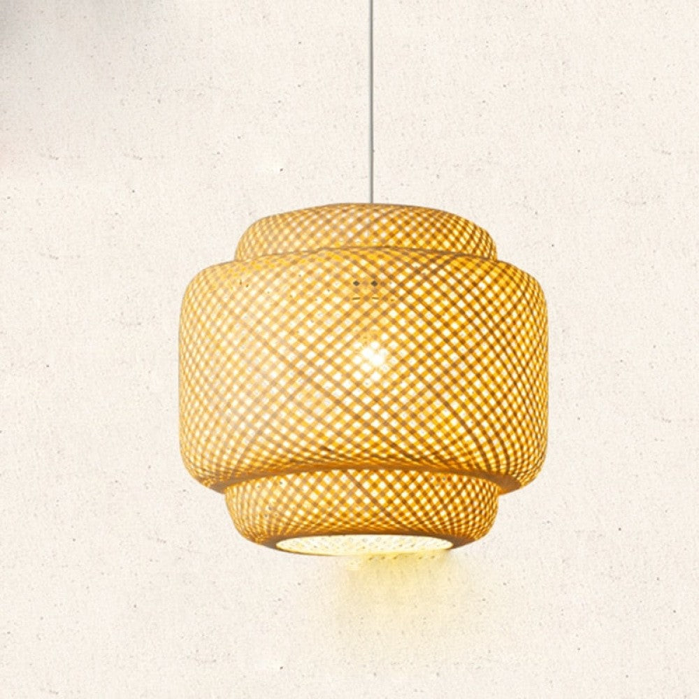 Lantern Style Handmade Bamboo Pendant Light