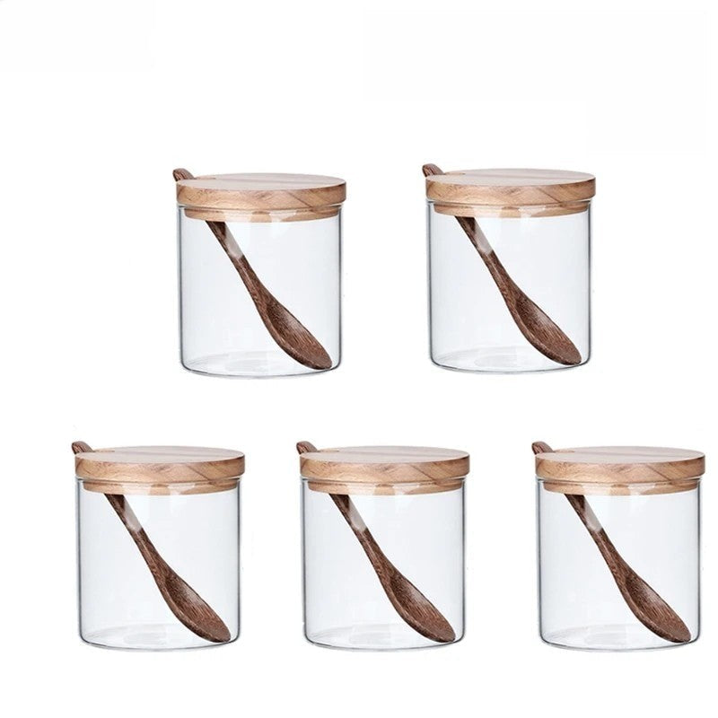 Clear Glass Jars For Condiments, Seasonings