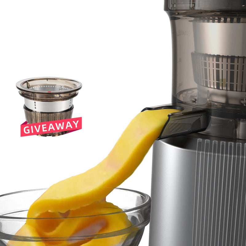 Cold Press Juicer with Extractor Feed Duct Fits Whole Fruits