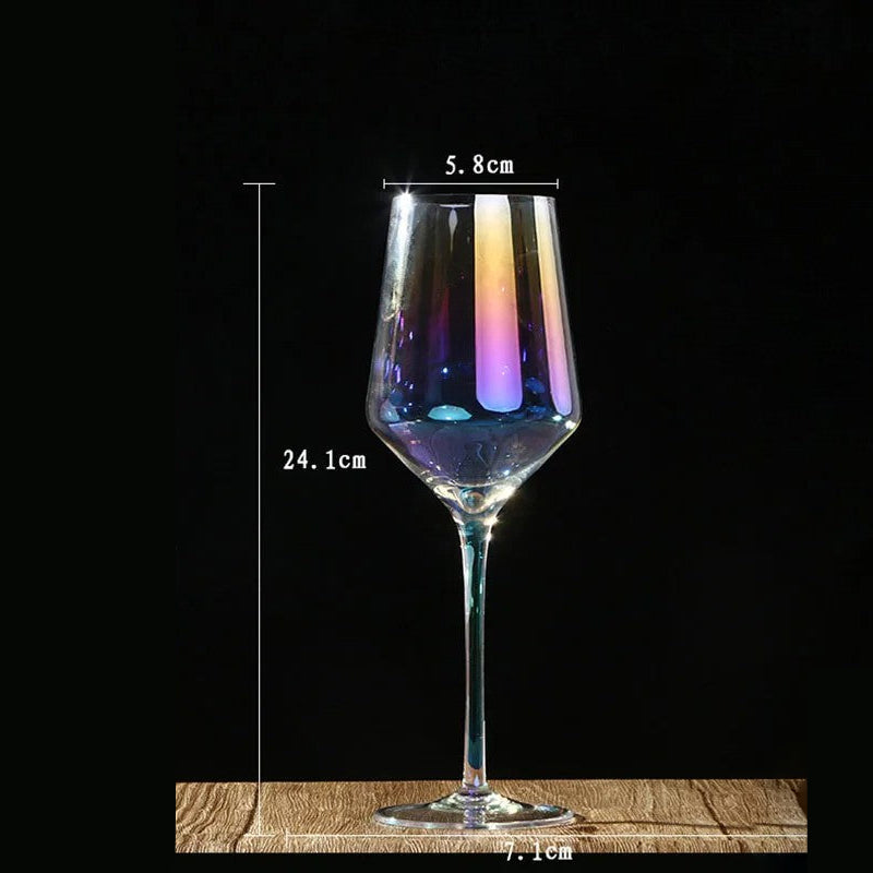 Colorful Electroplated Luxury Crystal Wine Glass