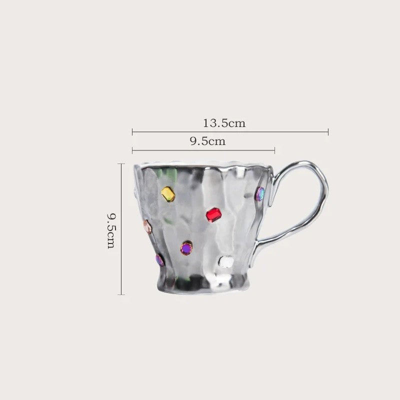 Diamond Mug Artistic Decoration Ceramic Modern Abstract