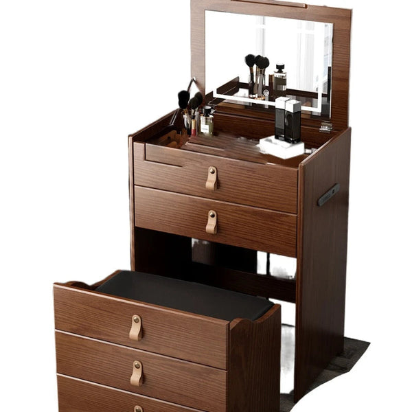 Dressing Table With Cosmetic Cabinet With Wooden Top
