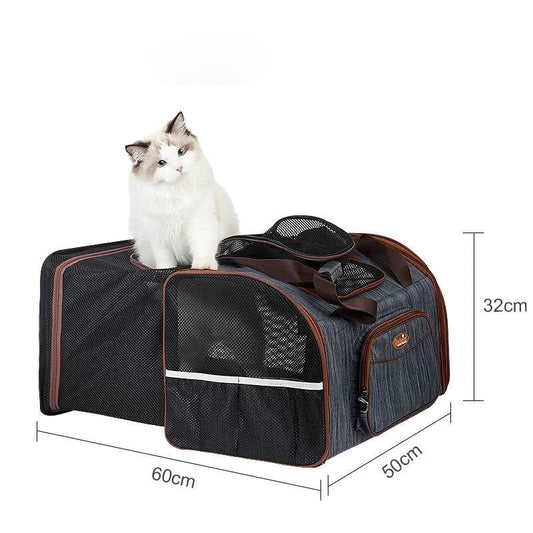 Durable Large Space Pet Backpack Breathable Expandable