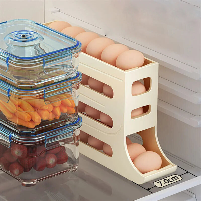 Egg Basket for Refrigerator with Automatic Sliding
