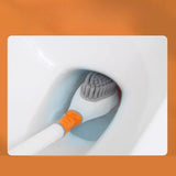 Egg-Shaped Silicone Punch-Free Toilet Brush With Feet