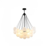 Frosted Glass Ball Chandelier Lamp