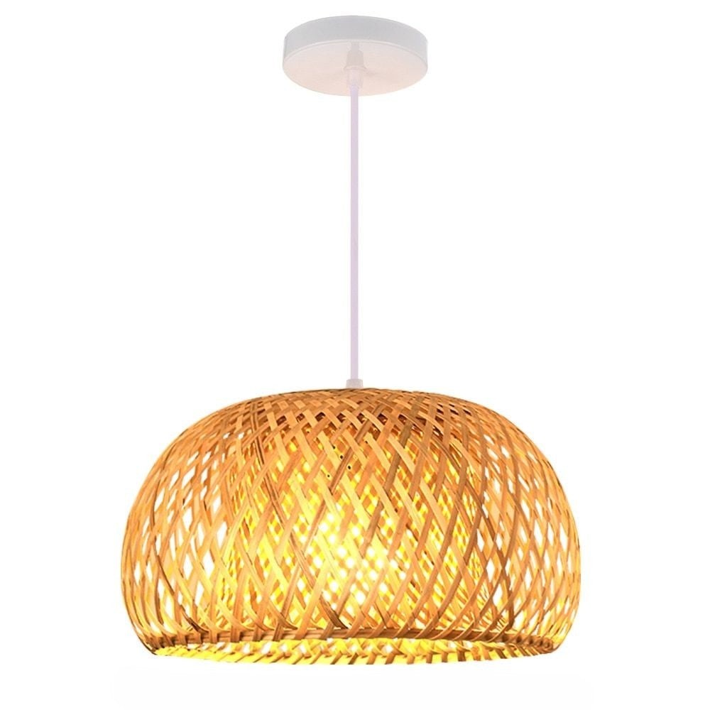 Bamboo Pendant Hand Knitted Chinese Style Lamps