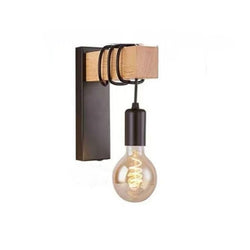 Retro Iron Wood Sconce Wall Lamp
