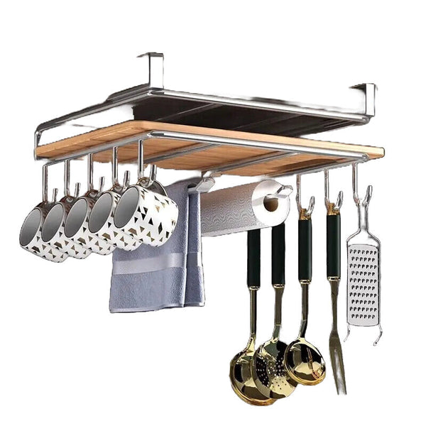 Foldable Stainless Steel Kitchen Organization Hanging Rack