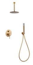 Conjunto Ducha Monomando Empotrado Tívoli Oro Cepillado