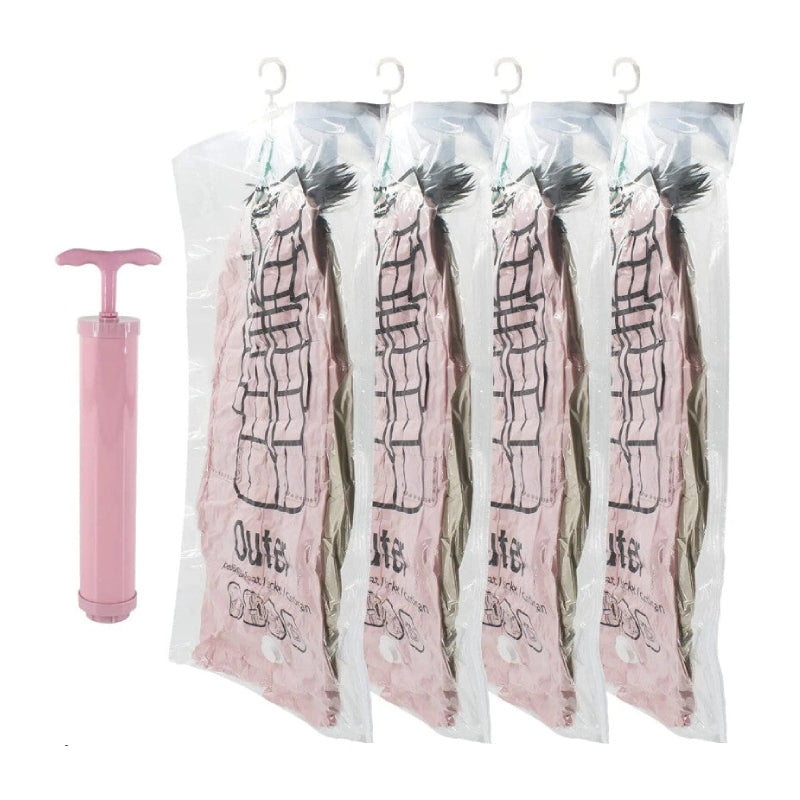 Hanging Vacuum Storage Bag Closet Organizer