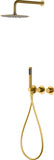 Conjunto Ducha Termostático Empotrado Assen Oro Cepillado