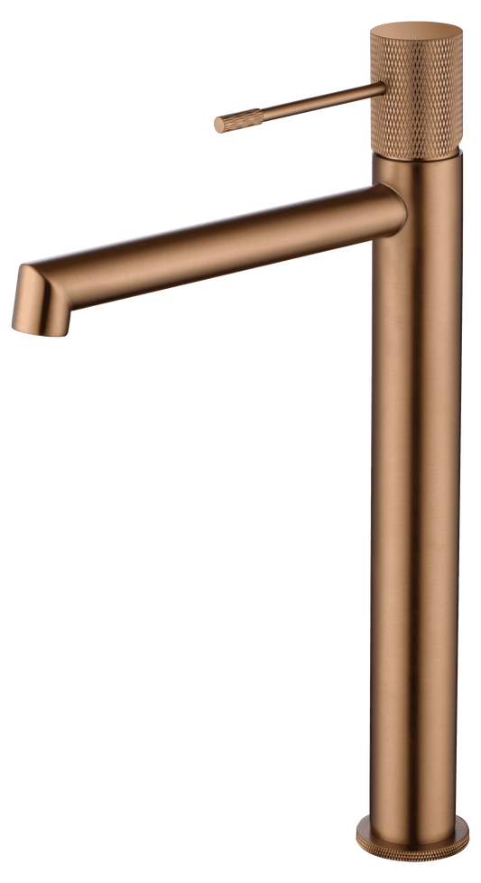 Monomando Lavabo Alto Line Oro Rosa Cepillado