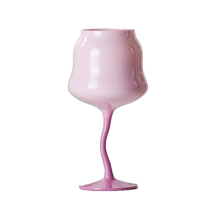 Ins Style Crystal Wine Glass, Abstract Pastel Color