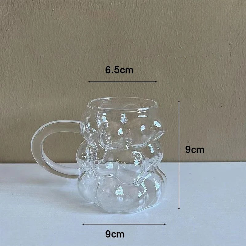 Ins Style Transparent Glass Cup Heat Resistant