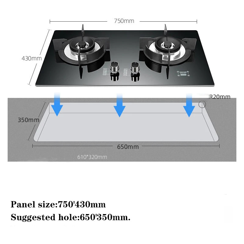 Integrated Double Gas Stove with Smart Timing