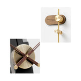 Large Nordic Wall Clock With Wooden Pendulum