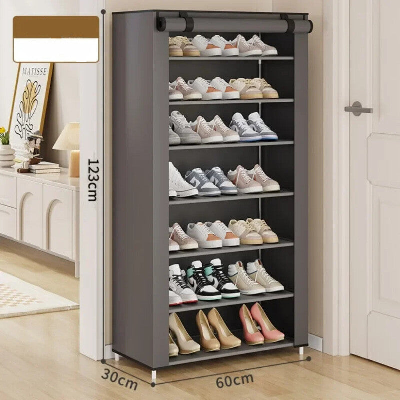 Layer Shoe Closet Organizer Cloth Dustproof Space Saver