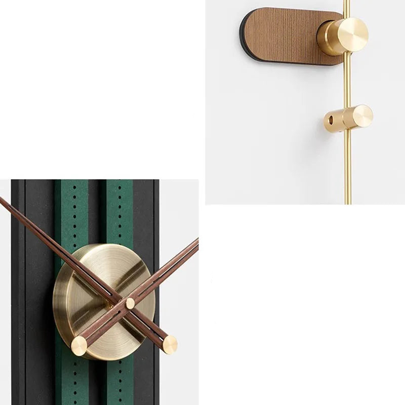 Long Wall Clock Mechanical with Nordic Creative Pendulum