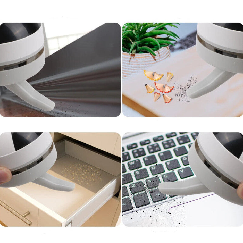 Mini Desktop Dust Vacuum Cleaner with Brush with USB Charging