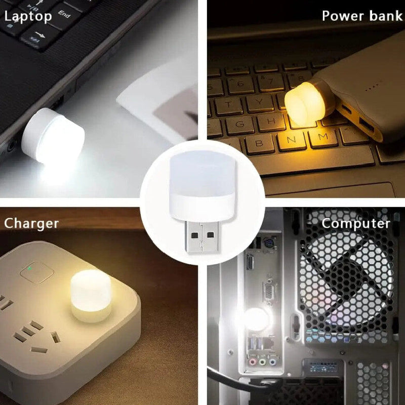 Mini USB Light Warm White Eye Protection Power Charging