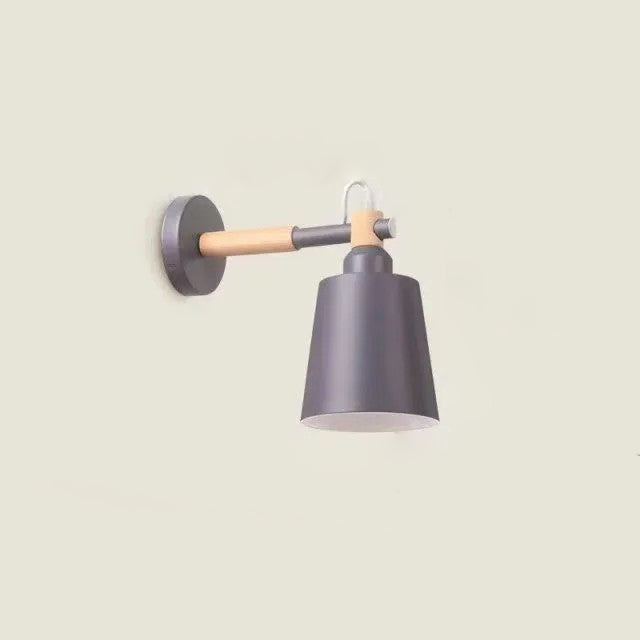 Minimalist Solid Color Wood Wall Lamp