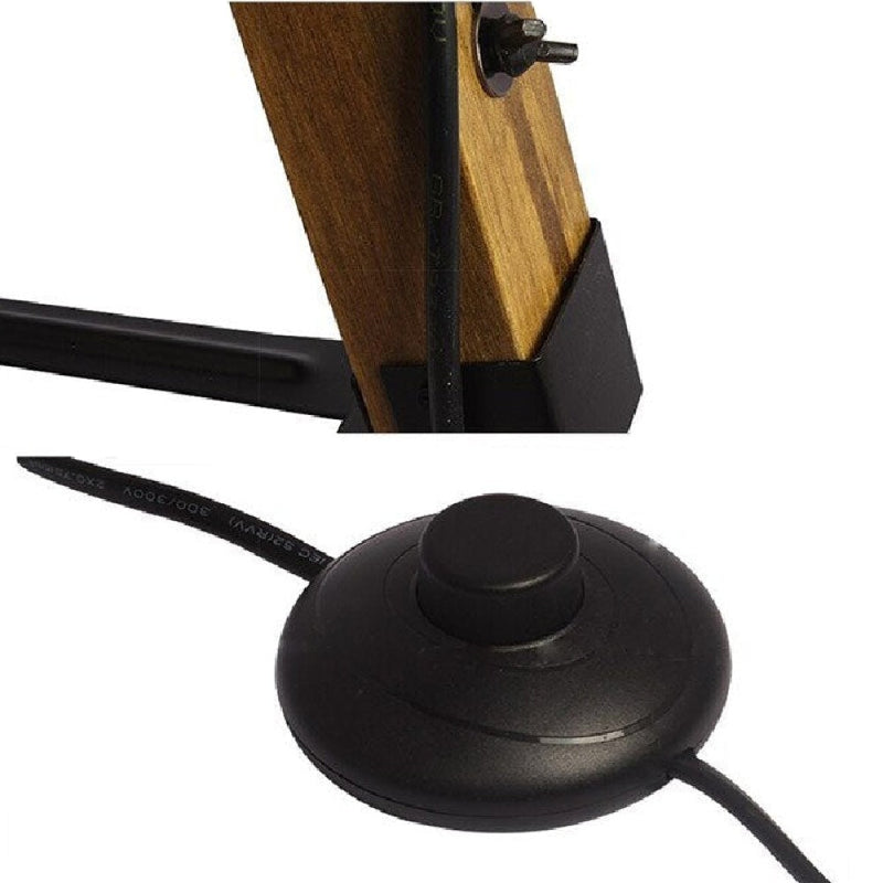 Modern Iron Wooden Head Bracket Floor Lamp