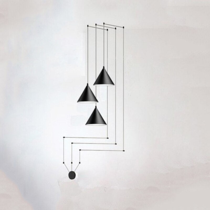 Modern Wire Geometric Led Bedside Hanging Lamp