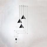 Modern Wire Geometric Led Bedside Hanging Lamp