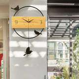 Modern Minimalist Wooden Wall Clock with Pendulum