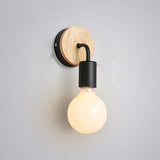 Modern Wood Hang Wire Wall Lamp