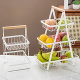 Multi-Layer Grid Three-Tier Shelf Basket