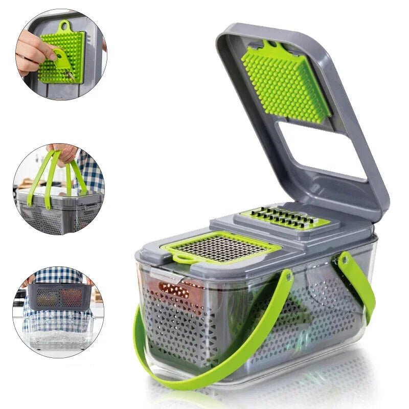 Multifunctional Vegetable Cutter Slicer Chopper with Storage