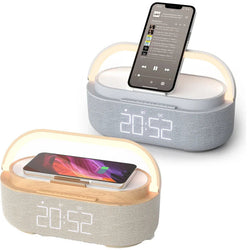 New Digital Wireless Charger FM Bluetooth Alarm Clock