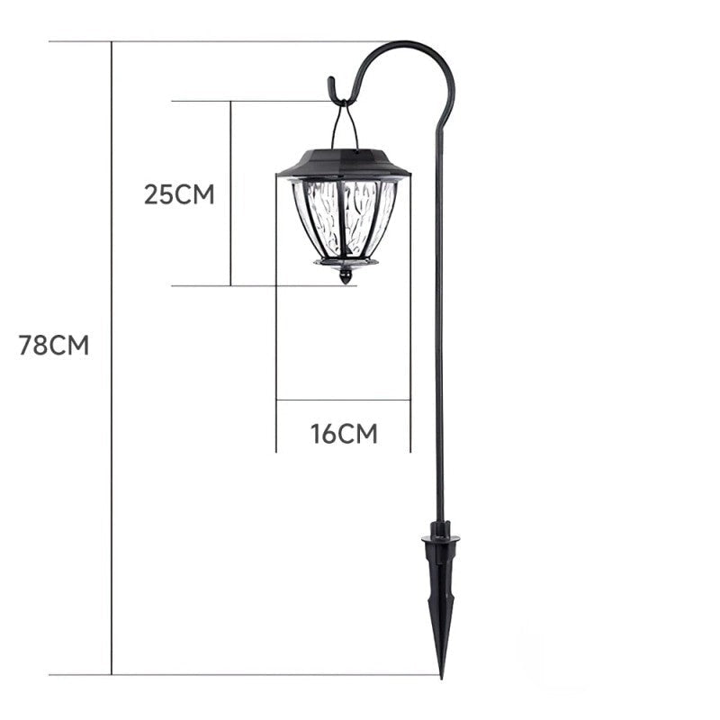 Outdoor Waterproof Light with Solar Wall Panel and Lawn Post