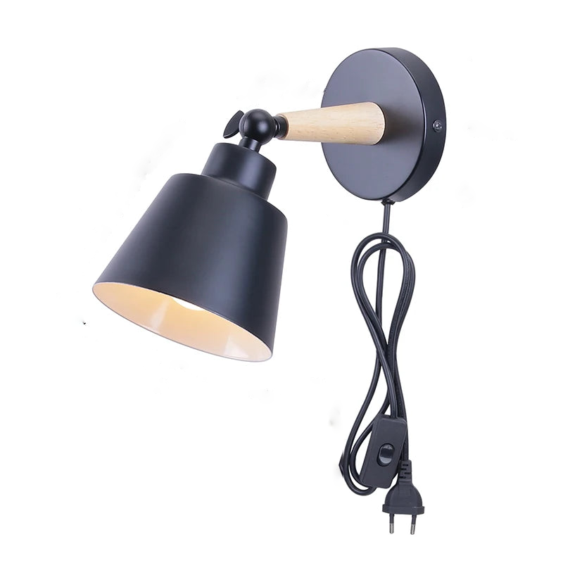 Plug Switch Nordic Style LED Wall Lamp