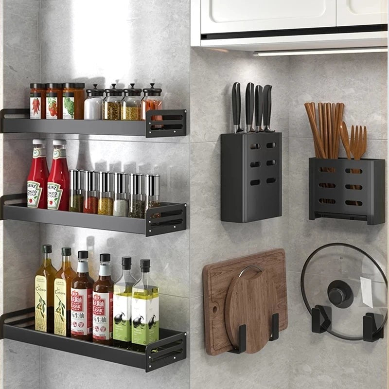 Punch-Free Wall Shelf Storage Space Organizer