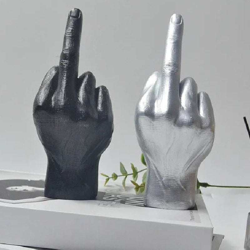 Resin Modern Nordic Style Vertical Middle Finger Statue