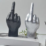 Resin Modern Nordic Style Vertical Middle Finger Statue