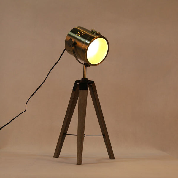 Retro Royal Wood Tripod Lamp