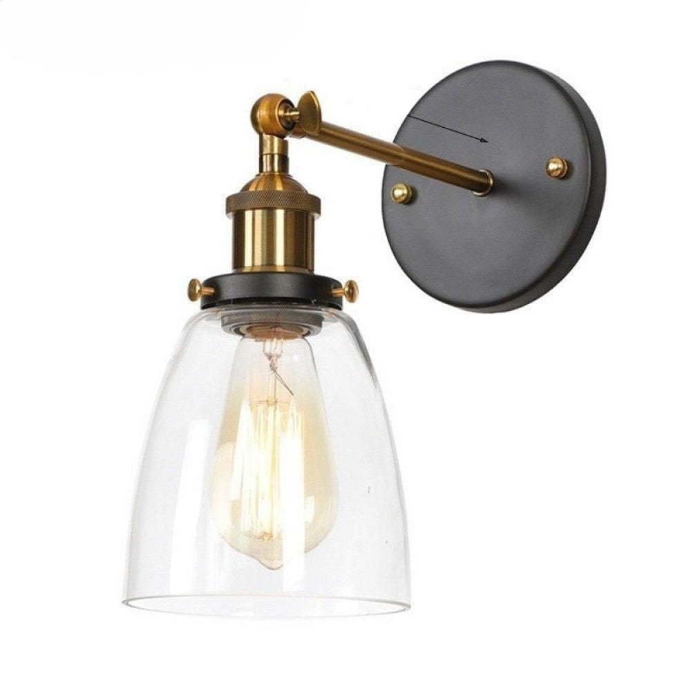 Retro Simple Glass Industrial Style Wall Lamp