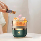 Salt Stone Air Humidifier Mist Measurement with Night Light