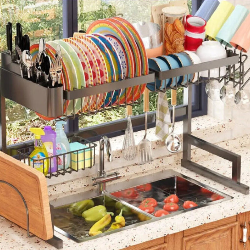 Stainless Steel Over Sink Dish Drying Rack