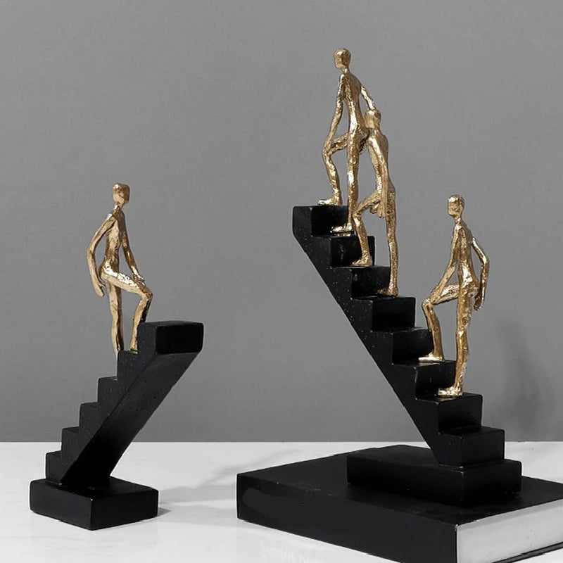 Statue Of Human Figures On Ladder Modern Figure
