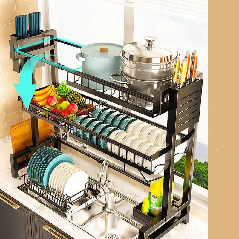 Storage Rack Dish Drainer Organizer